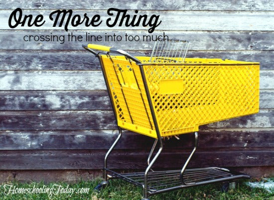 One More Thing: crossing the line into too much - HomeschoolingToday.com