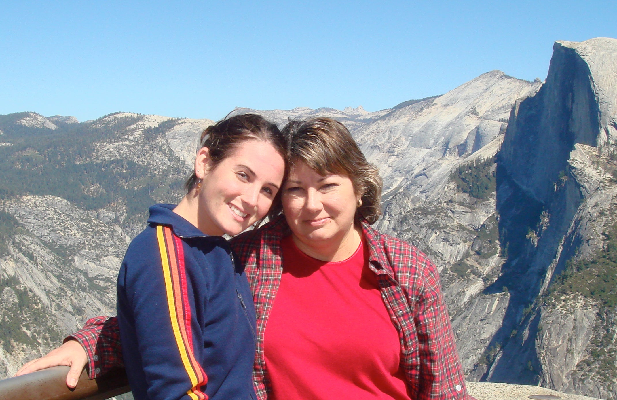 Author as a teen with her mother in the mountains